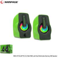 RAMPAGE RMS-G7 Falsetto 1+1 USB Yeşil 6w Hoparlör RGB Ledli