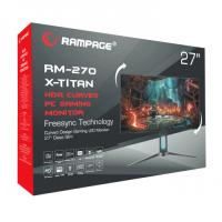 RAMPAGE RM-270 X-TITAN 27" 1ms, 165Hz, Full HD, 3x HDMI, DP, VA LED, Curvet, FreeSync Gaming Monitör