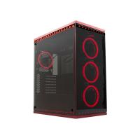 Rampage TEMPER PRO V5 4X LED FANLI GAMING MID-TOWER PC KASASI SIYAH KIRMIZI