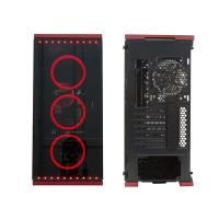 Rampage TEMPER PRO V5 4X LED FANLI GAMING MID-TOWER PC KASASI SIYAH KIRMIZI
