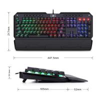 REDRAGON K555-1 INDRAH USB Q Trk RGB Led Aydınlatmalı Mekanik Siyah Gaming Klavye