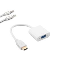 S-LINK SL-HVS13 1port HDMI (giriş) 1port VGA (çıkış) 15pin dişi,Ses Çevirici Adaptör Beyaz