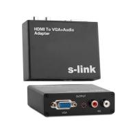 S-LINK HVC11 1port HDMI (giriş) 1port VGA (çıkış) 15pin dişi Çevirici Adaptör