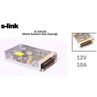 S-LINK SL-KA145 12V 10A Metal Güvenlik Kamera Adaptörü