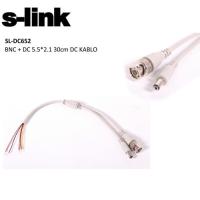 S-Link SL-DC562 BNC+DC5.5*2.1 0,30 CM DC Kablo 30cm
