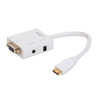 S-LINK SL-MHVS15 miniHDMI (giriş) VGA (çıkış) 15pin dişi,Ses Çevirici Adaptör
