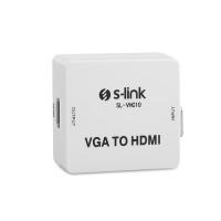 S-LINK SL-VHC10 1port VGA (giriş) 15pin dişi 1port HDMI (çıkış) Çevirici Adaptör
