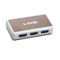 S-LINK SL-U309 4port USB 3.0 Beyaz USB Çoklayıcı Hub