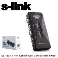 S-LINK SL-4605 4 Port Usb Kvm Switch Manuel