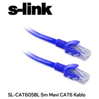 S-Link SL-CAT605BL CAT6 Kablo 5 Metre Mavi