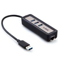 S-LINK SLU605 Gigabit USB 3.0 Ethernet 3x USB Çoklayıcı