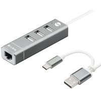 S-LINK Swapp SW-U222 10/100 1port Type-C Ethernet,3x USB Çoklayıcı