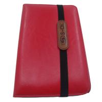 SCH Deri Kılıf Galaxy Tab 2 P3100 7 Flip Cover Tablet Kalemli Kırmızı