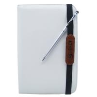 SCH Deri Kılıf Galaxy Note N5100 7 Flip Cover Tablet Kalemli Beyaz