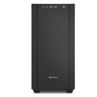SHARKOON micro Tower Powersiz S1000 Window-BL ATX PC Kasası Pencereli Siyah 1x 12cm Mavi LED Fan