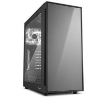 SHARKOON mid Tower Powersiz AM5 Window ATX PC Kasası Pencereli Titanium 1x 12cm LED Fan