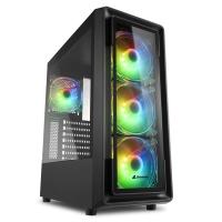 SHARKOON TK4 4X RGB FANLI GAMING MID-TOWER RGB GAMING PC KASASI