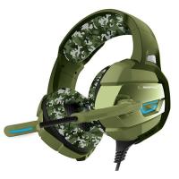 SNOPY RAMPAGE RM-K5 CAMUFLAJE 7.1 Surround USB Led Aydınlatma Yeşil Kamuflaj Gaming Mikrofonlu Kulaklık