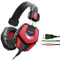 SNOPY RAMPAGE ALLAN Stereo USB+3.5mm Jack Siyah/Kırmızı Gaming Mikrofonlu Kulaklık