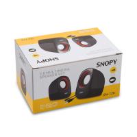 SNOPY SN-120 1+1 Masa Üstü USB SPEAKER  (Siyah-Kırmızı)