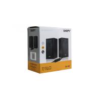 SNOPY SN-385 1+1 Masa Üstü, USB SPEAKER, 6W, AHŞAP Kabin (Siyah)