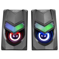 Snopy SN-X25 RGB Işıklı 3W*2 Siyah USB Speaker