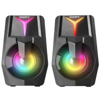 Snopy SN-X22 STYLE 2.0 Multimedia Led Işıklı 3W*2 Siyah USB Gaming Speaker