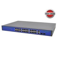 Spy SP-28400PSD 24Port PoE 100m Aktif PoE Switch