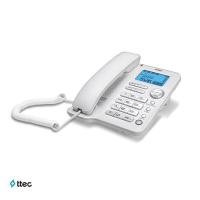 T-TEC Plus TK-3800 Masaüstü Geniş Lcd Ekran HandsFree Telefon Beyaz/Gri