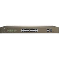 TENDA 16 Port TEF1218P-16-250W 10/100/2x1000 2x Gigabit PoE Switch (250W)