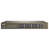 TENDA 24 Port TEF1226P 10/100/2x1000 24 Port POE Web Smart Switch (440W)