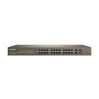 TENDA 24port 440W FULL PoE TEF1226P-24-440W 10/100/ 2x1000 1X SFP Yönetilemez Switch