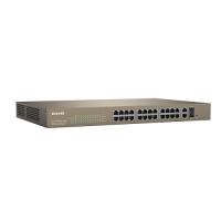 TENDA 24port 440W FULL PoE TEF1226P-24-440W 10/100/ 2x1000 1X SFP Yönetilemez Switch