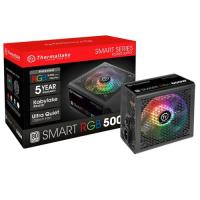 THERMALTAKE 500w Smart RGB SPR-0500NHSAWE 12cm Fan Aktif PFC 80+ Power Supply (PSU) 2x (6+2pin) Sata Mining