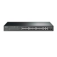 TP-LINK 24port Full PoE T1500-28PCT (TL-SL2428P) Gigabit 2x SFP Yönetilemez Switch 192w RackMount