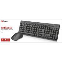 TRUST Ziva Kablosuz Q Trk Optic Mouse Siyah Multimedya Klavye - Mouse Set 22118