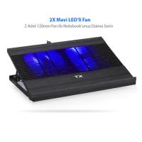 TX HIGH LINE TXACNBHL Alüminyum 2x120mm Fanlı Notebook Soğutucu