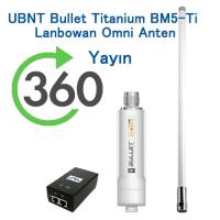 UBIQUITI (UBNT) 14dbi 100mbps Bullet Titanium BM5-Ti 5ghz 1port 1km+ 360° Access Point