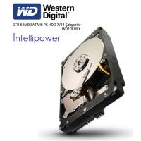 WD. 3.5 AV - GP 1TB 64MB SATA3 PC HDD WD10EURX (7/24 Çalışma)