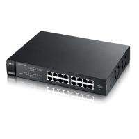 ZyXEL 16port 130w 8port PoE ES1100-16P 10/100 Yönetilemez Switch Desktop