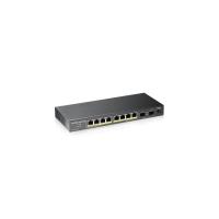 ZYXEL GS1100-10HP 8 PORT 10x10/100/1000 + 2xSFP YÖNETİLEMEZ POE SWITCH (130 WATT)