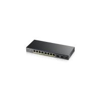ZYXEL GS1100-10HP 8 PORT 10x10/100/1000 + 2xSFP YÖNETİLEMEZ POE SWITCH (130 WATT)