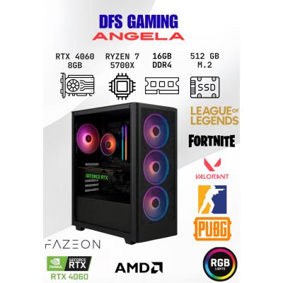 DFS Gaming ANGELA RYZEN 7 5700X-B550M-RTX 4060 8GB-16GB RAM-512GB M.2 SSD-OYUNCU BİLGİSAYARI