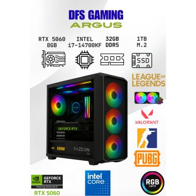 DFS Gaming ARGUS INTEL i7 14700KF-H610M-RTX 5060 8GB-32GB DDR5-1TB SSD-SIVI SOĞUTMALI OYUNCU BİLGİSAYARI
