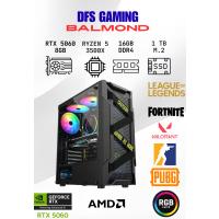 DFS Gaming BALMOND RYZEN 5 3500X-A520M-RTX 5060 8GB-16GB RAM-1TB M.2 SSD-OYUNCU BİLGİSAYARI