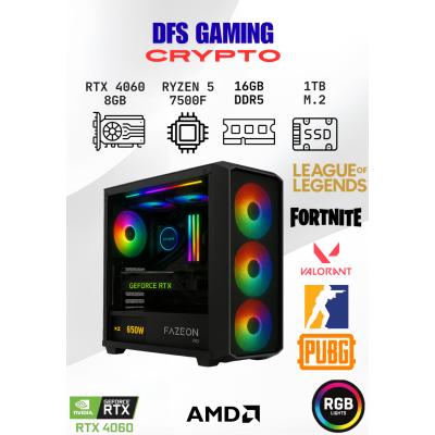 DFS Gaming CRYPTO RYZEN 5 7500F-B650M-RTX 4060 8GB-16GB DDR5 RAM-1TB M.2 SSD-OYUNCU BİLGİSAYARI