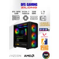 DFS Gaming ZILONG RYZEN 7 9800X3D-B650-RTX5070-32GB-1TB M.2 SSD-OYUNCU BİLGİSAYARI