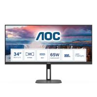 AOC 34" VA U34V5C/BK 4MS 100HZ HDMI-DP USB-C KURUMSAL MONİTÖR 3440X1440