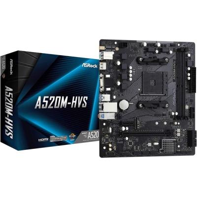 ASROCK A520M-HVS DDR4 HDMI PCIe 16X v4.0 AM4 mATX