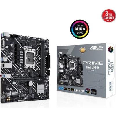 ASUS PRIME H610M-E-CSM DDR5 DP HDMI VGA 2XM2 USB 3.2 RGB MATX 1700P